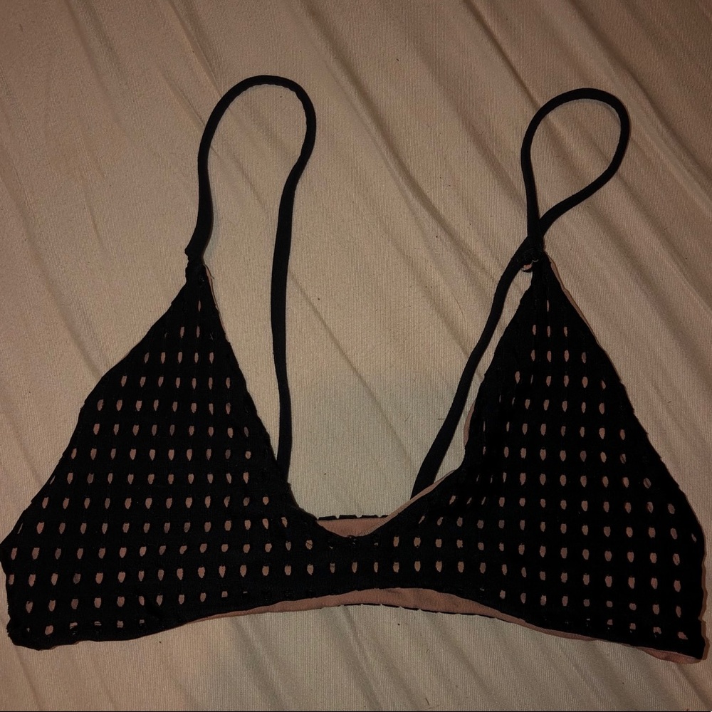 Acacia Swimwear Black mesh top